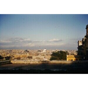 Kodak 35mm 1950s Red Border Kodachrome, View of Rome From Janiculum Hill